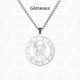 collier pour le signe astrologique du Gémeaux en acier inoxydable à retrouver sur le site protection spirituelle