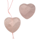 perles de forme coeur xl de quartz rose pierre naturelle DIY