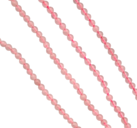 mini perles quartz rose pierre naturelle DIY