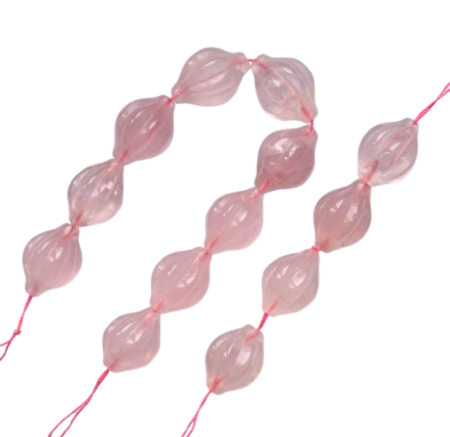 perles pompon de quartz rose pierre naturelle DIY